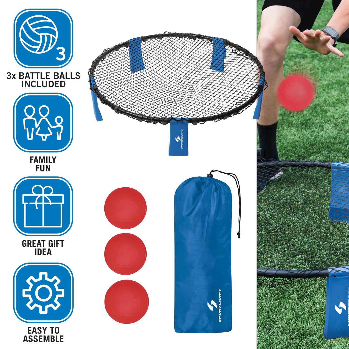 Slam Ball Set with 3 Battle Balls for up-to 2 Teams