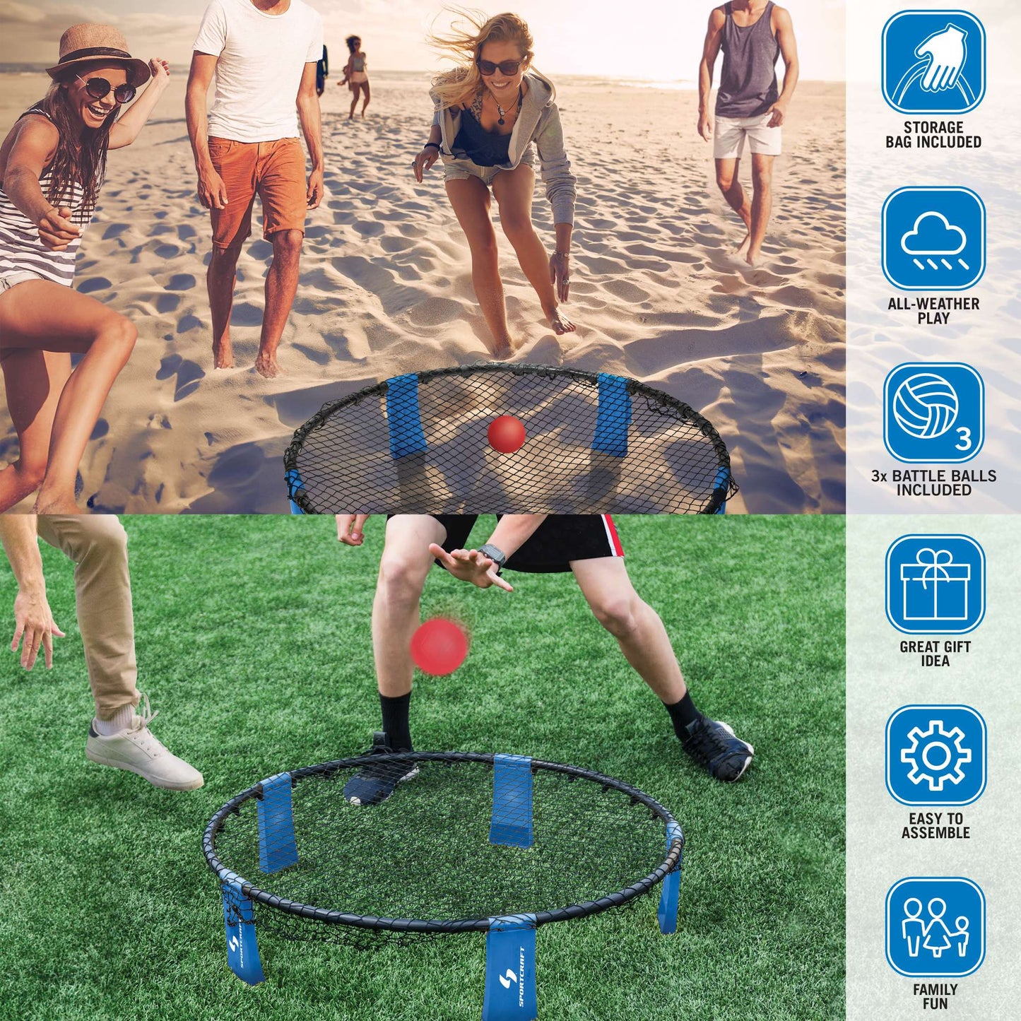 Slam Ball Set with 3 Battle Balls for up-to 2 Teams