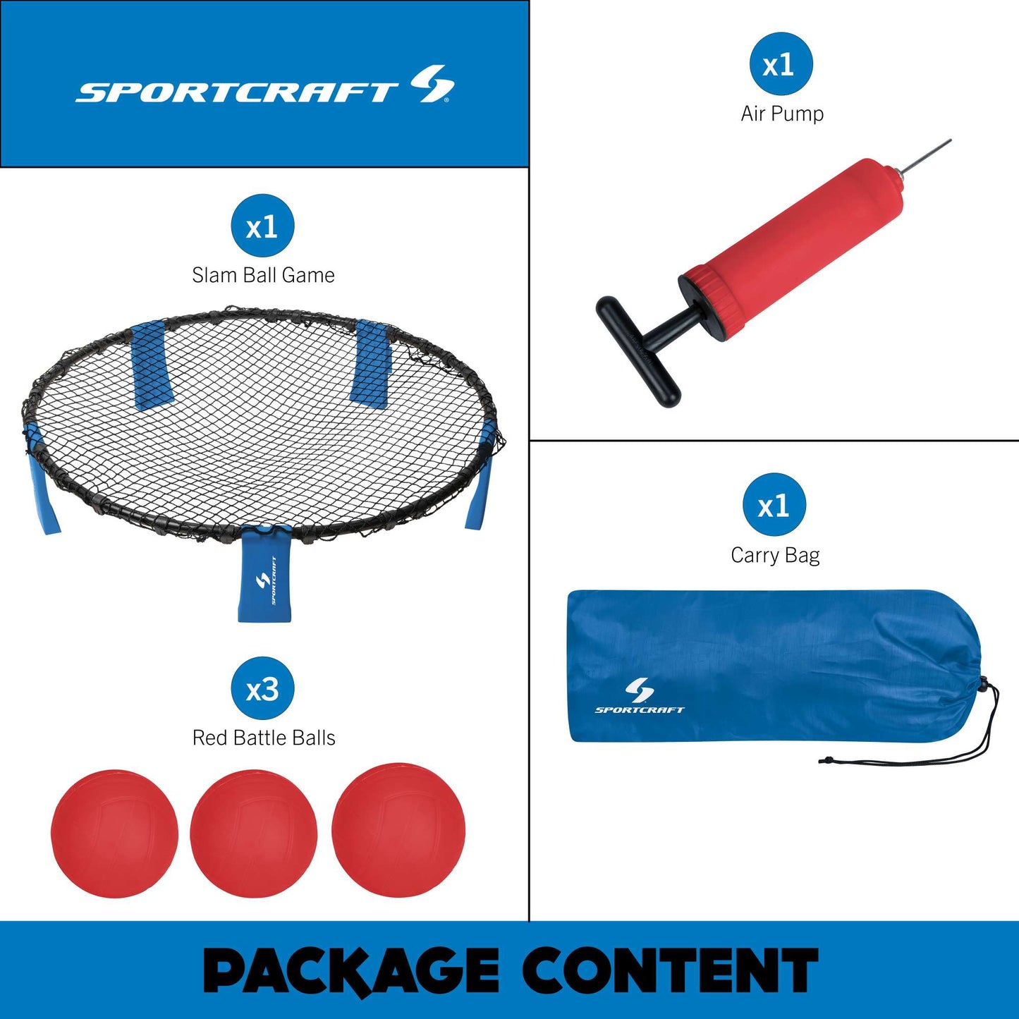 Slam Ball Set with 3 Battle Balls for up-to 2 Teams