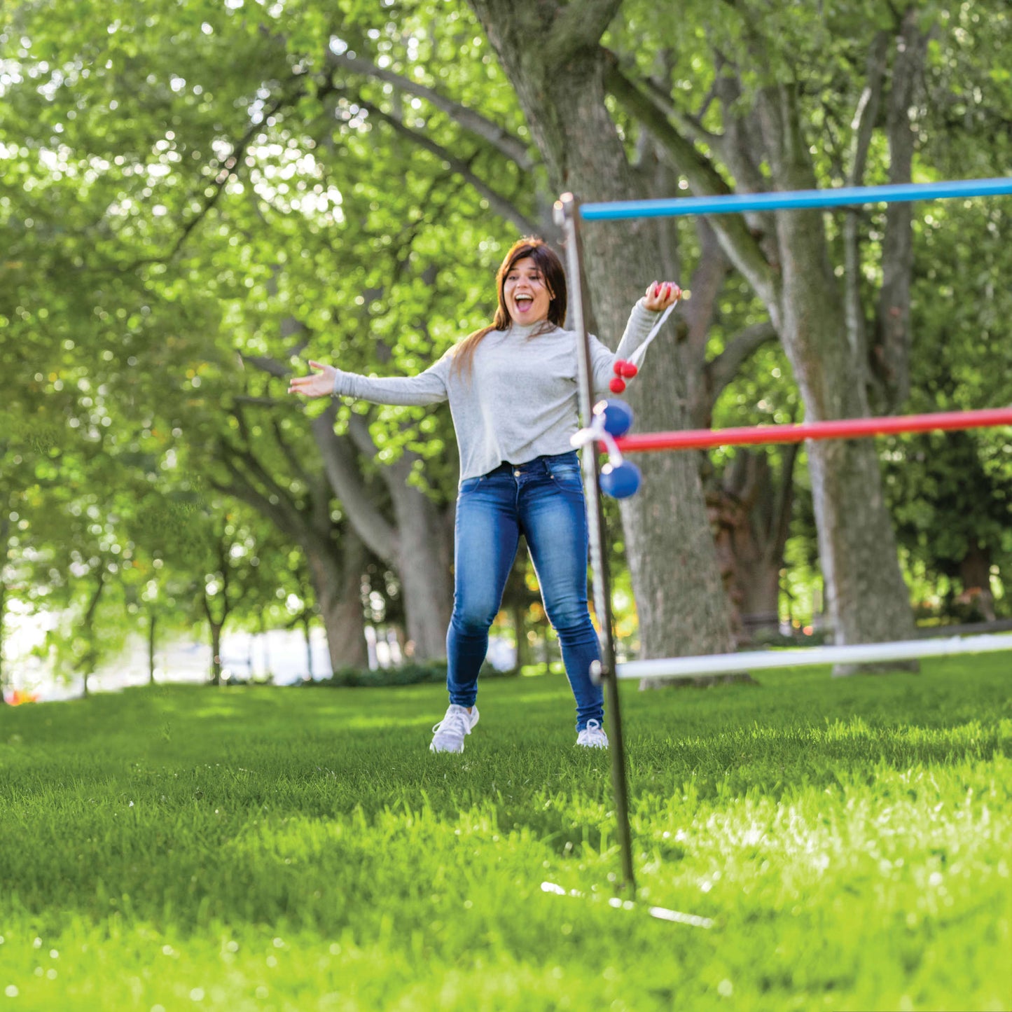 Steel Ladder Toss with 6 Bolas for up-to 2 Teams