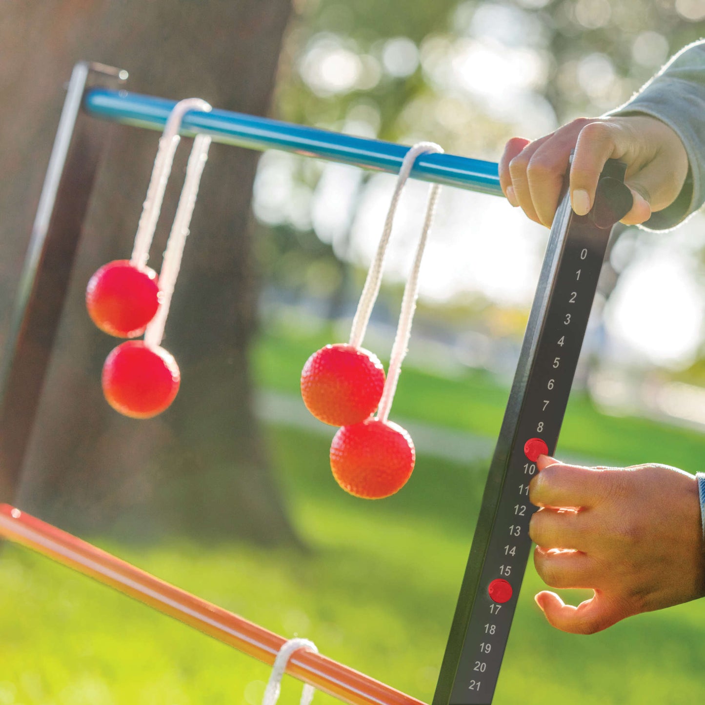 Steel Ladder Toss with 6 Bolas for up-to 2 Teams
