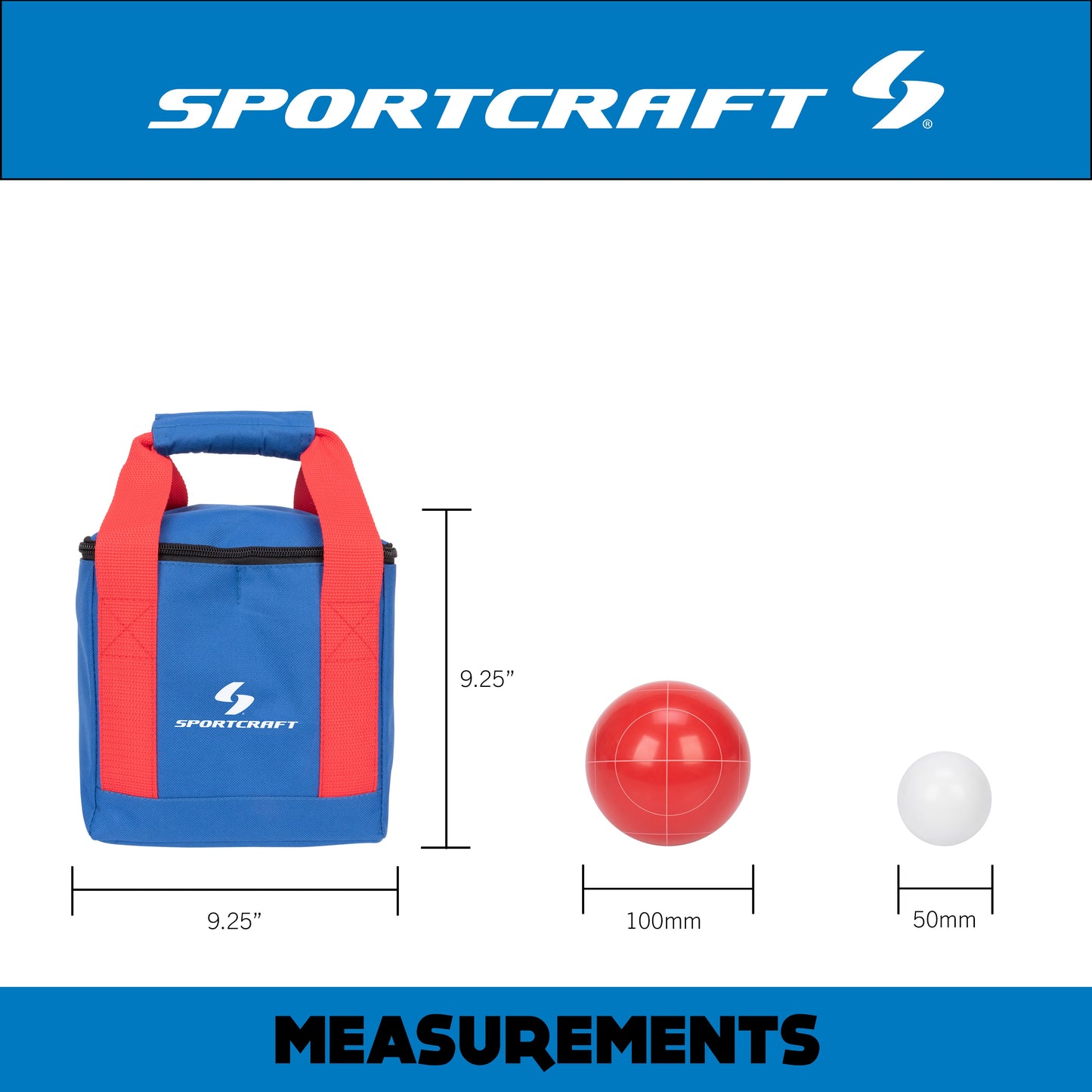 Classic Bocce Ball Set for up-to 2 Teams