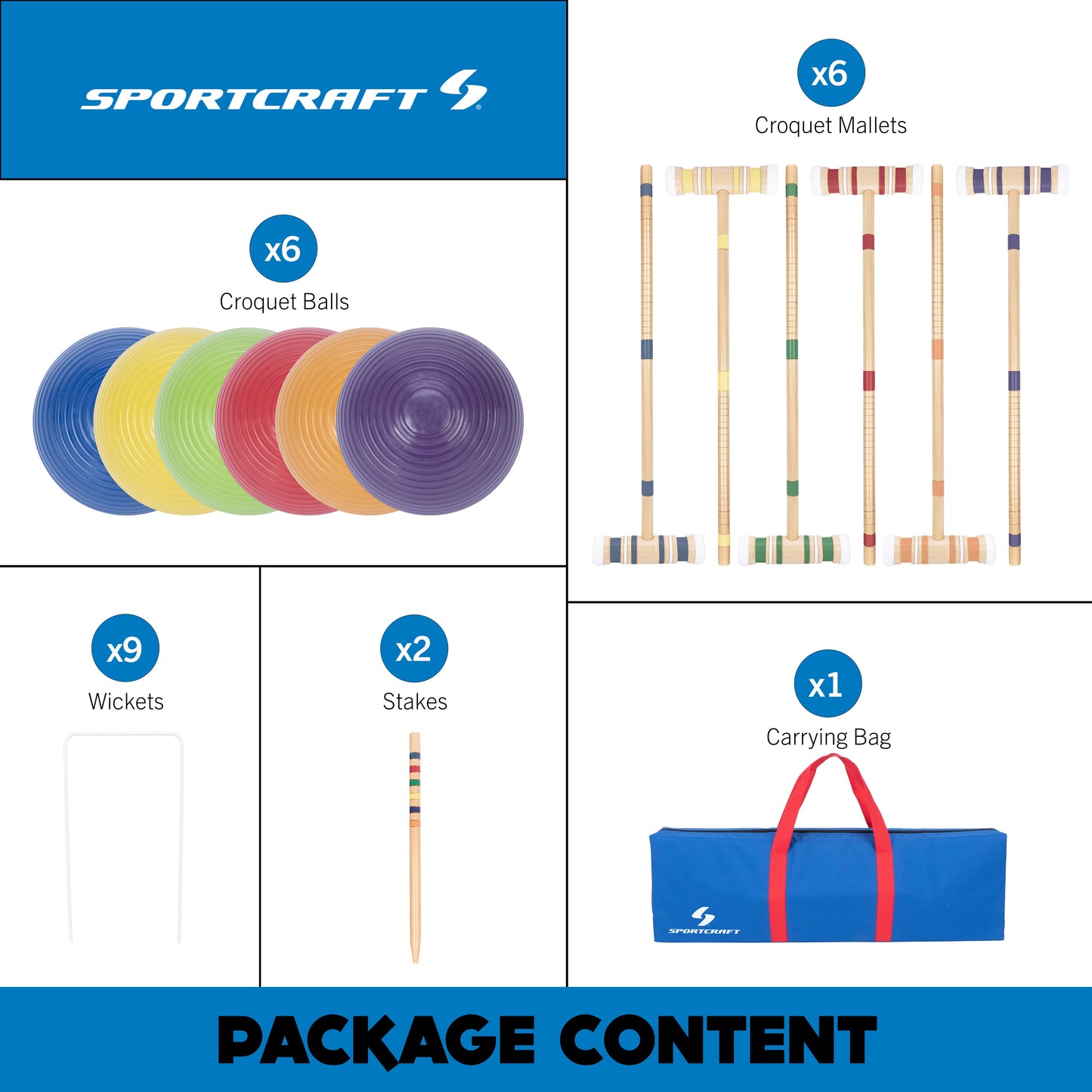 Classic Croquet Set for up-to 6 Players