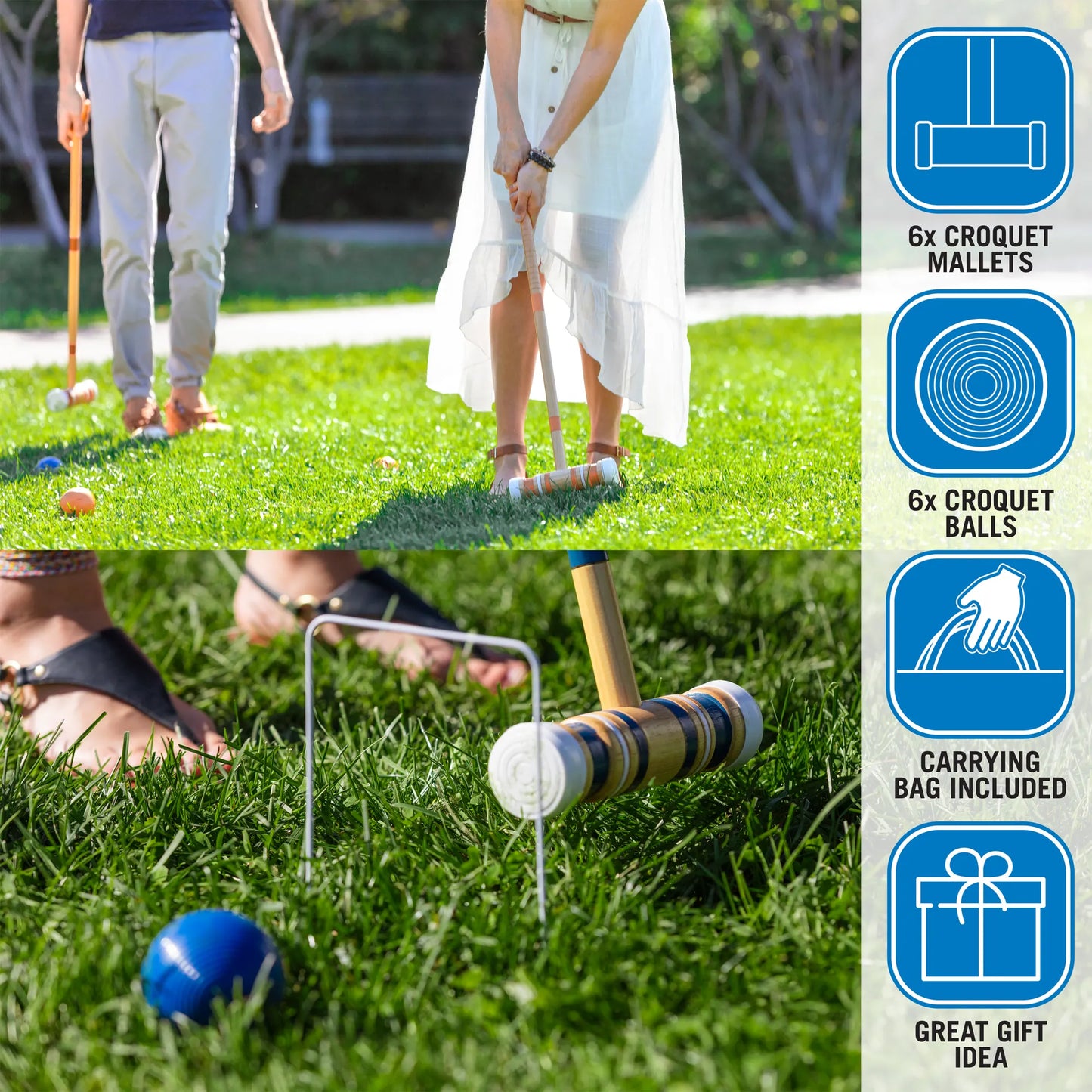 Classic Croquet Set for up-to 6 Players