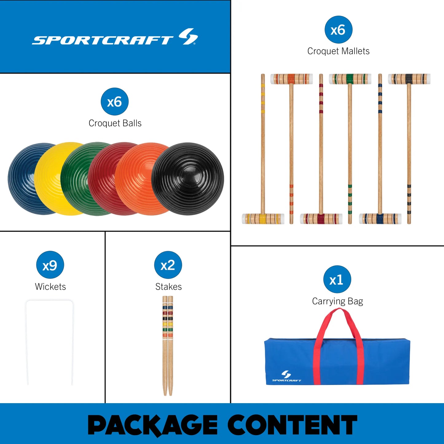 Classic Croquet Set for up-to 6 Players