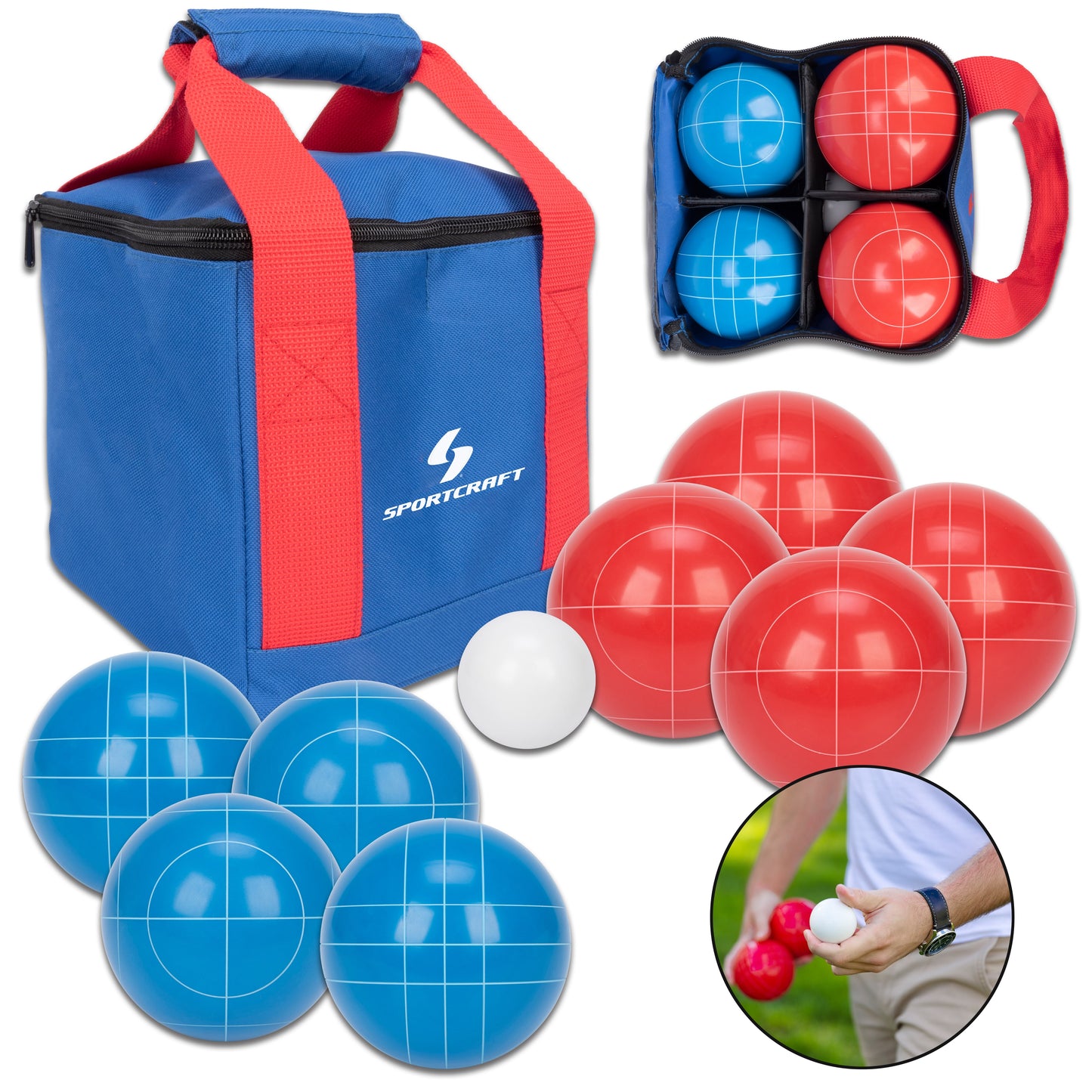 Sportcraft Bocce Ball Set product image showing complete set