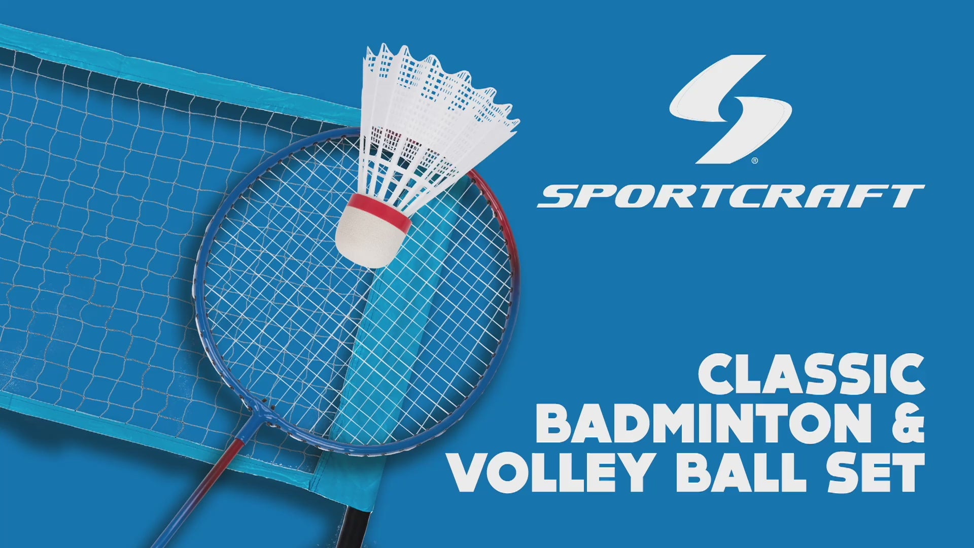 Sportcraft Badminton Volley Ball Set - Video showing product
