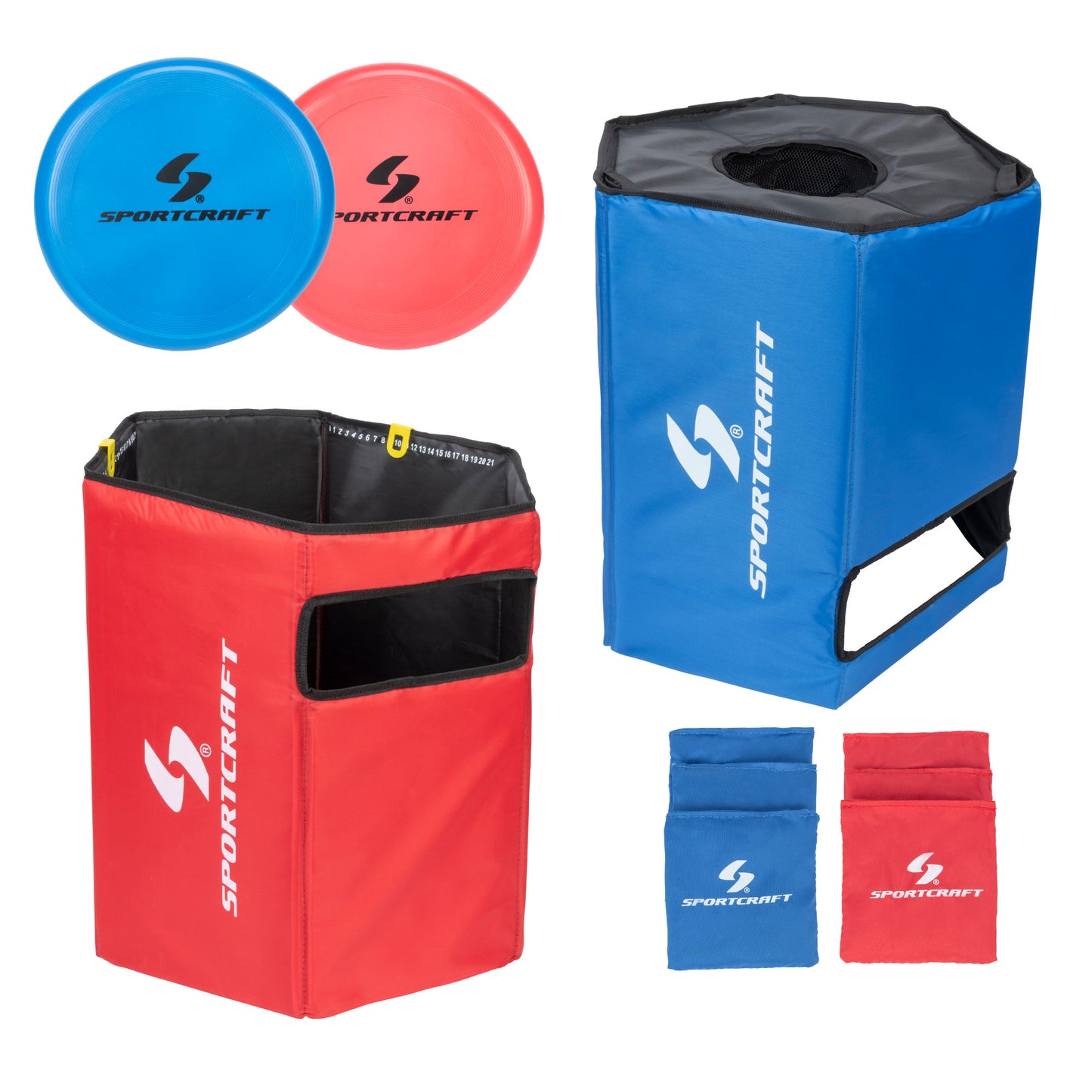 Sportcraft 2-In- 1 Folding Disc Slam And Bean Bag Toss Game